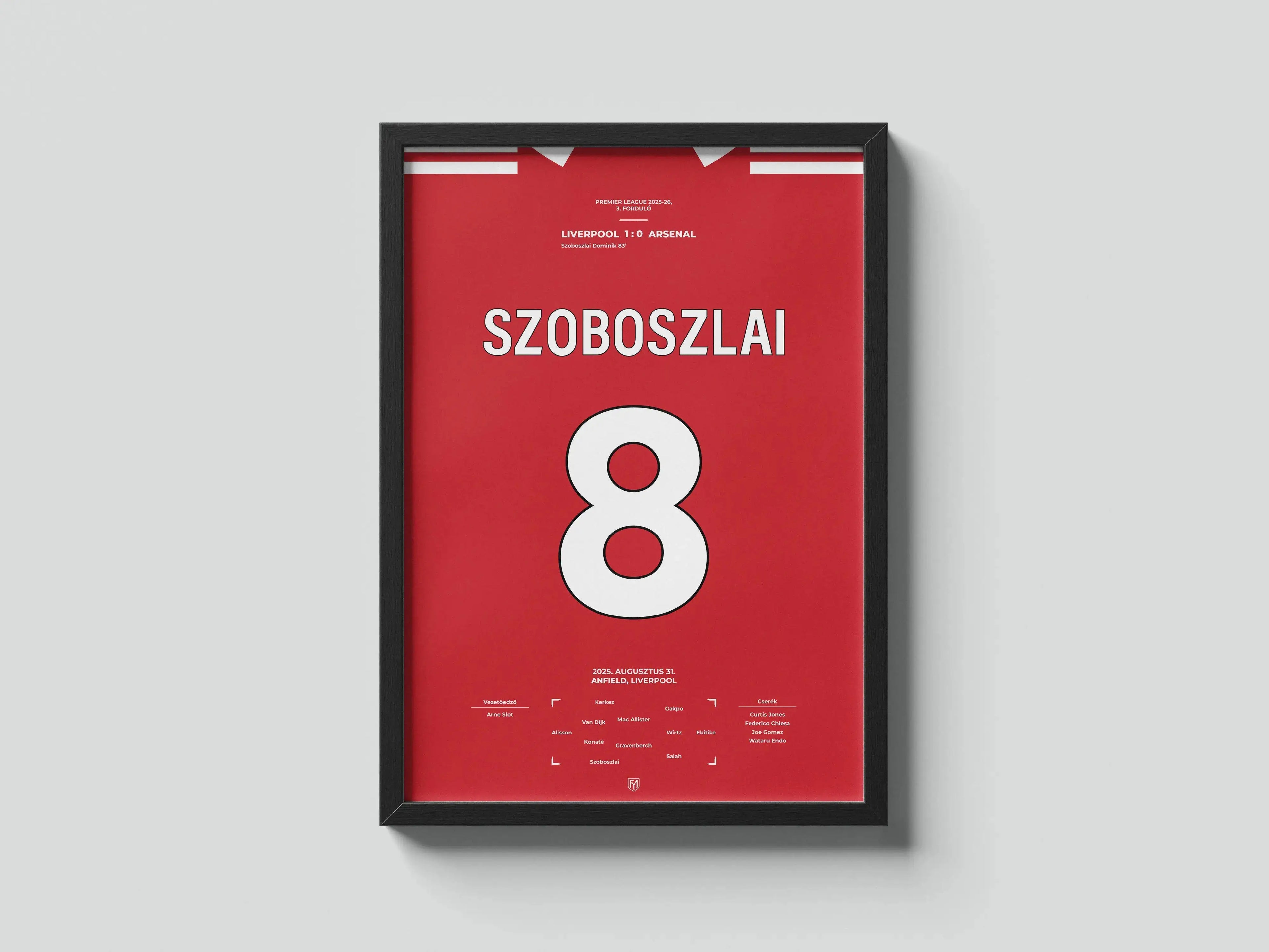 Szoboszlai Dominik Liverpool focis poszter