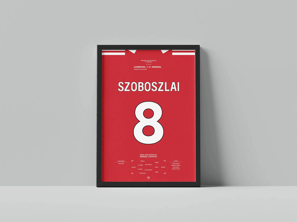 Szoboszlai Dominik Liverpool focis poszter