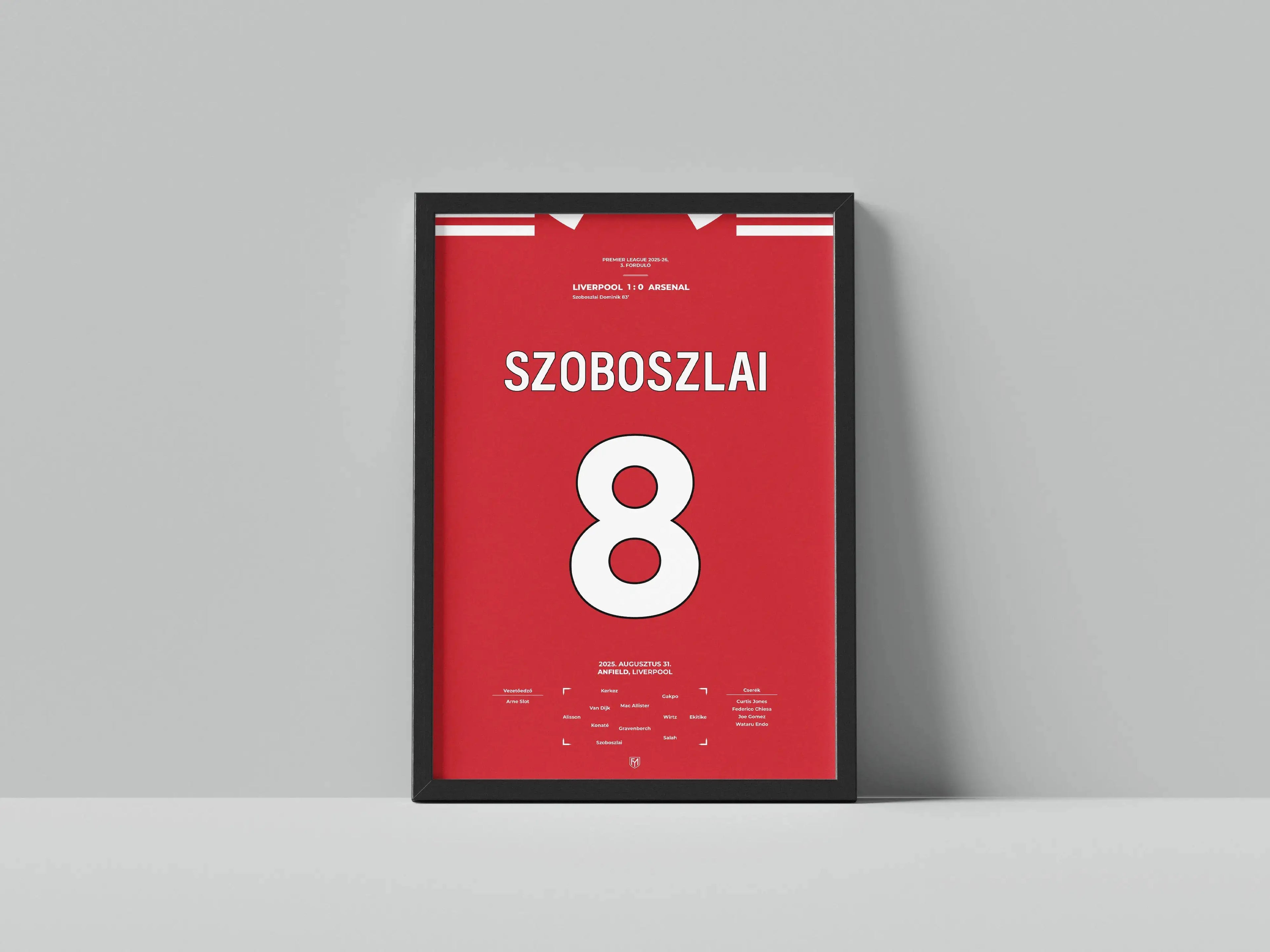 Szoboszlai Dominik Liverpool focis poszter