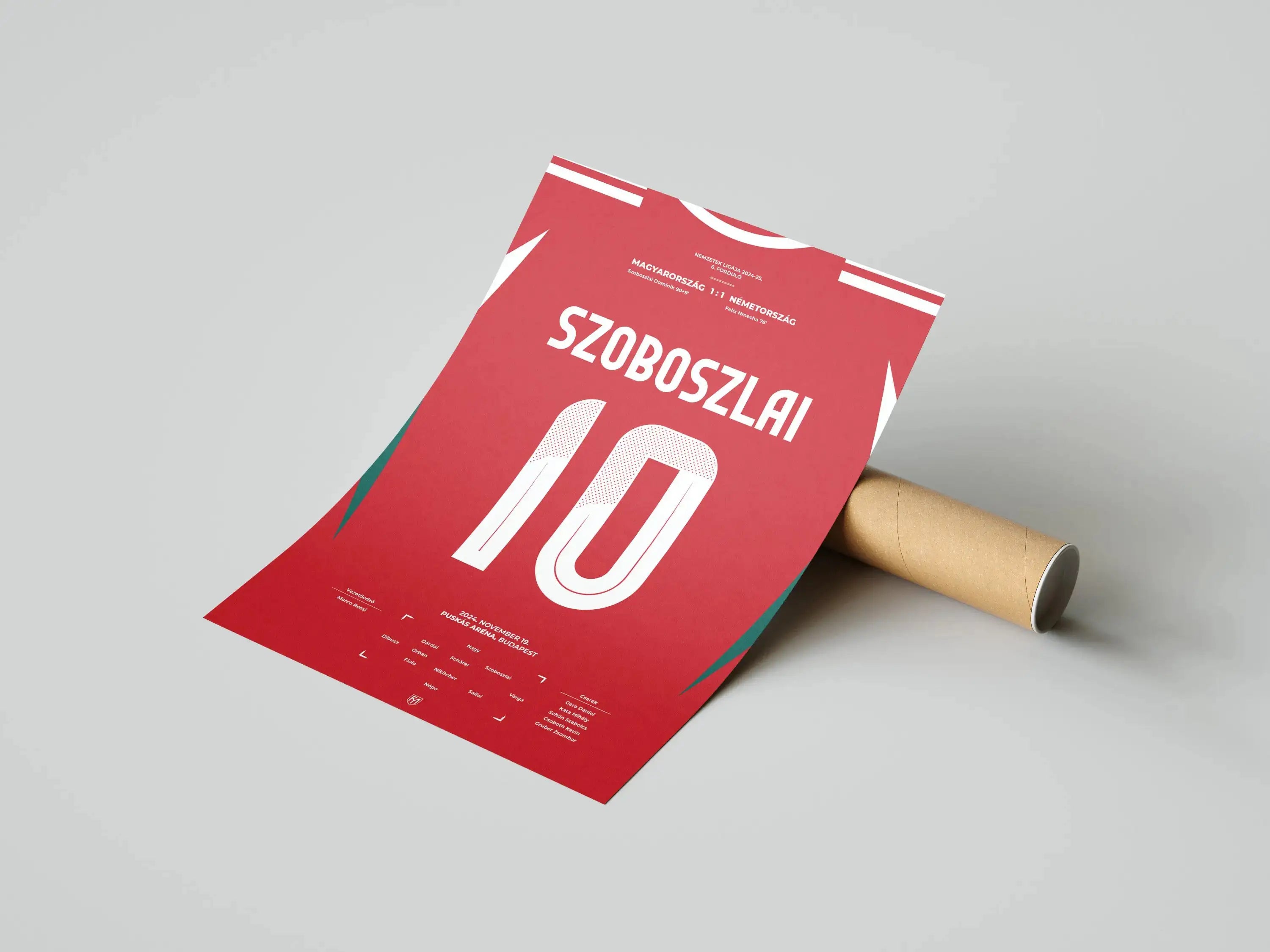 Szoboszlai Dominik magyar válogatott focis poszter