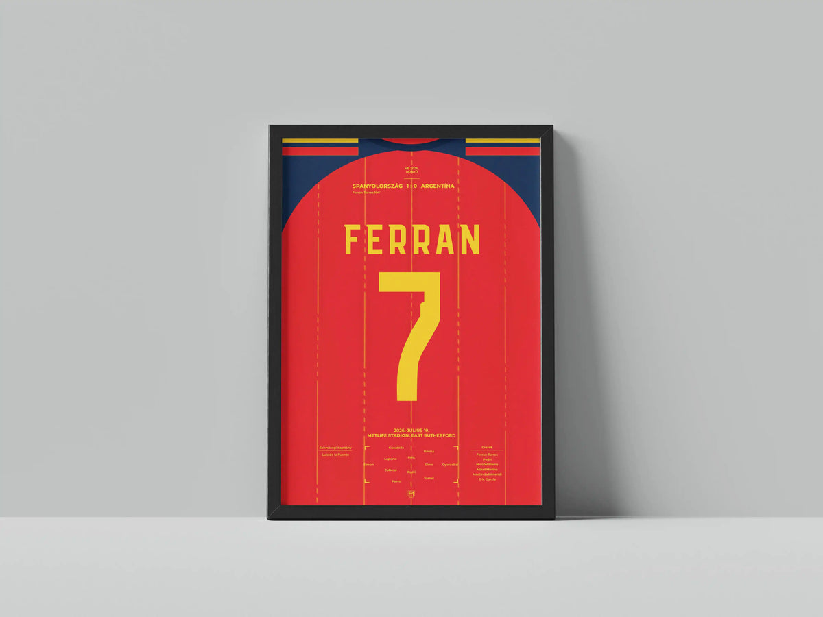 Ferran Torres spanyol válogatott focis poszter