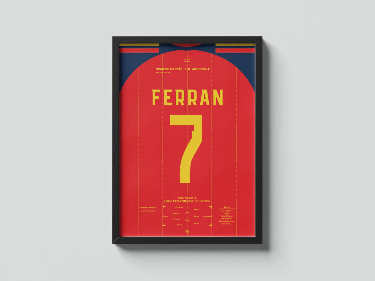 Ferran Torres spanyol válogatott focis poszter