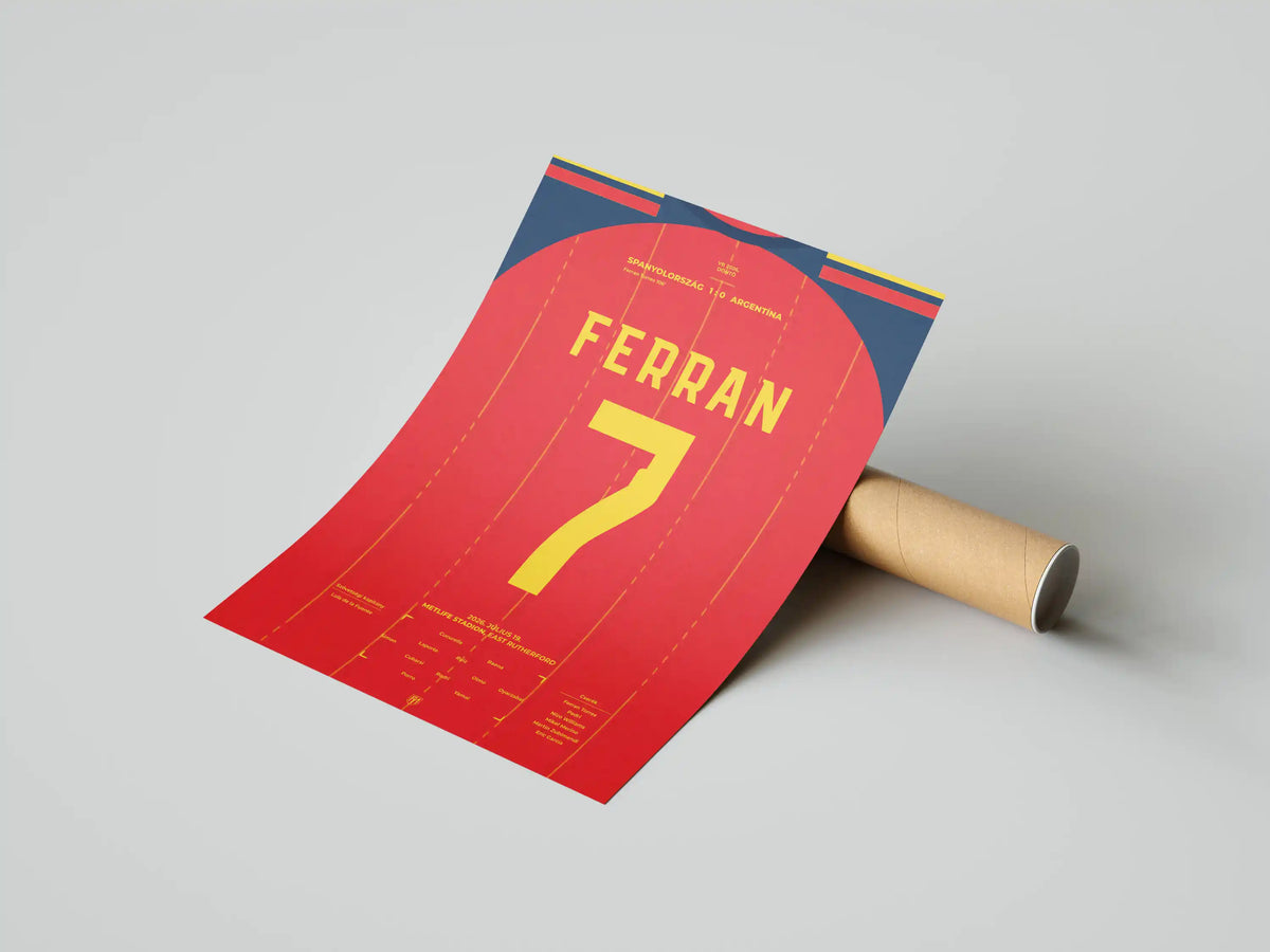Ferran Torres spanyol válogatott focis poszter