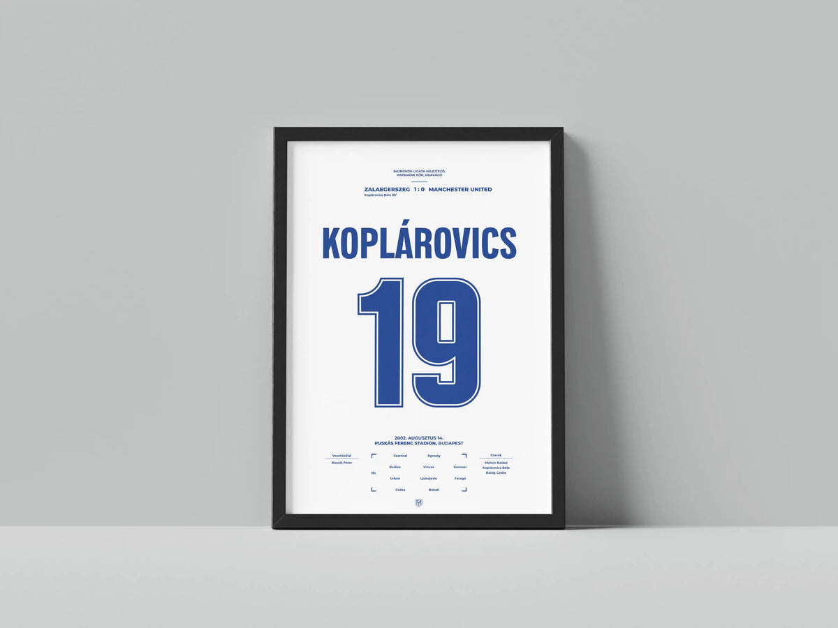 Koplárovics Béla győztes gólja a Manchester United ellen – FociMűhely hűtőmágnes