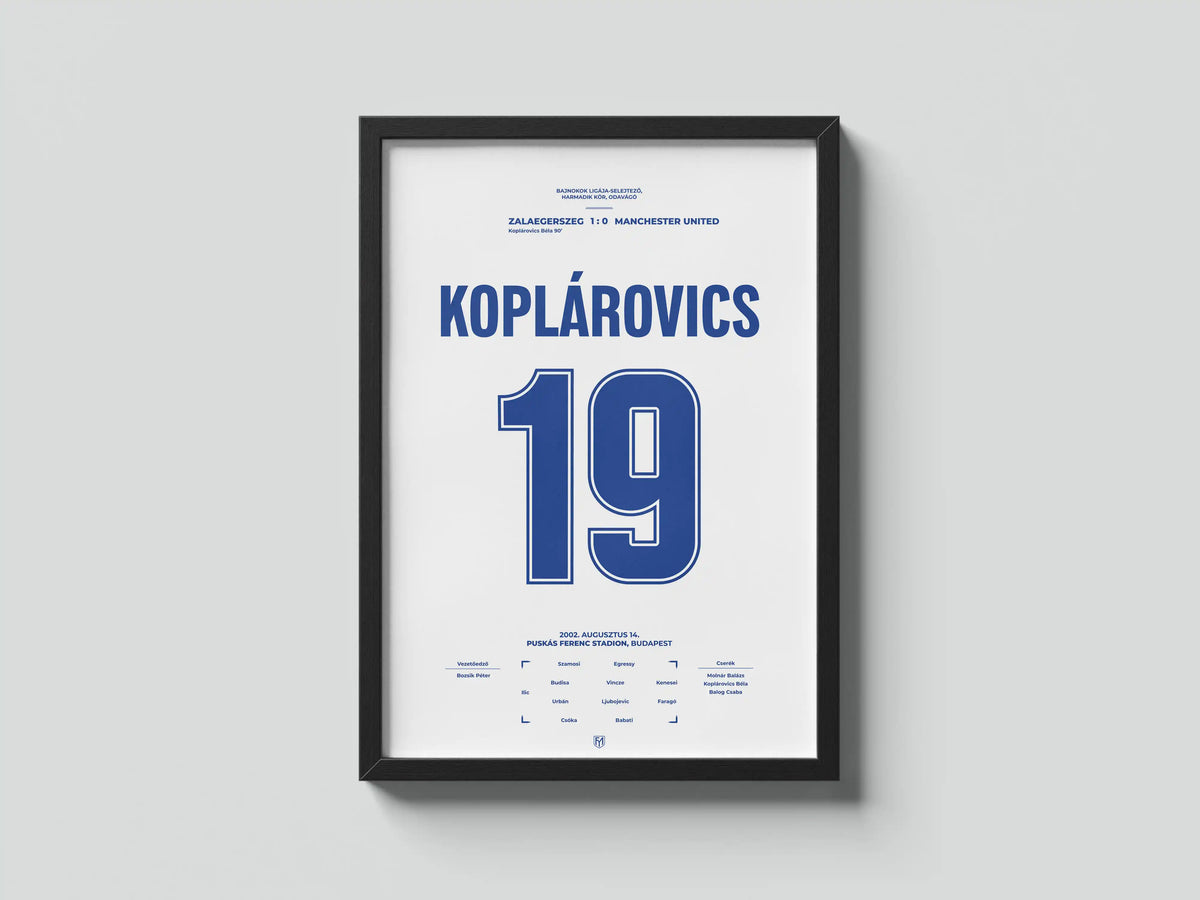 Koplárovics Béla Zalaegerszeg focis poszter