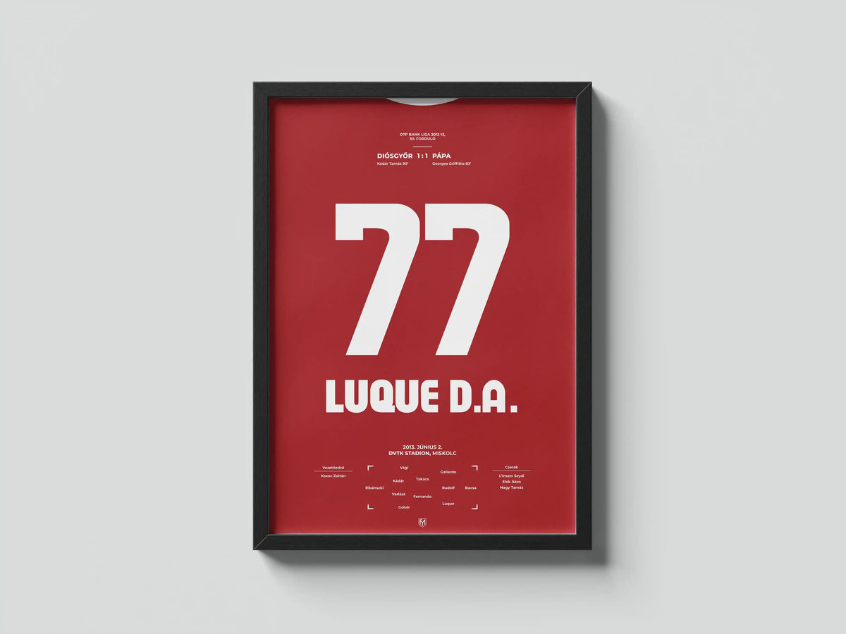 Jose Luque Diósgyőr focis poszter