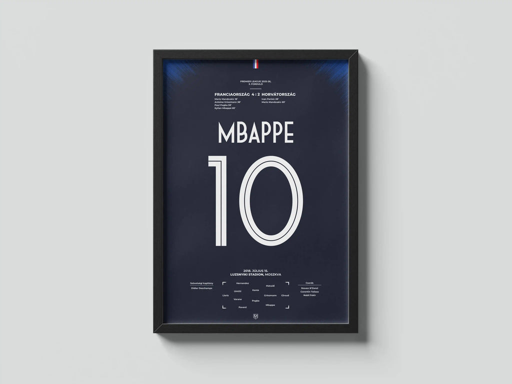 Kylian Mbappé francia válogatott focis poszter