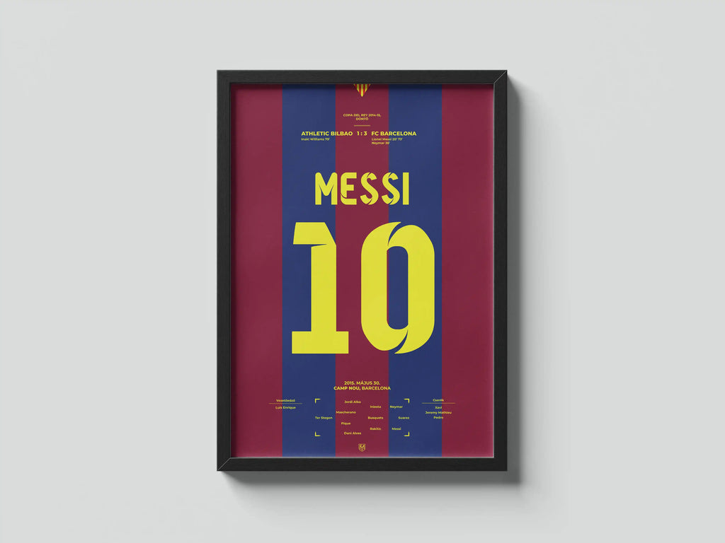 Lionel Messi Barcelona focis poszter
