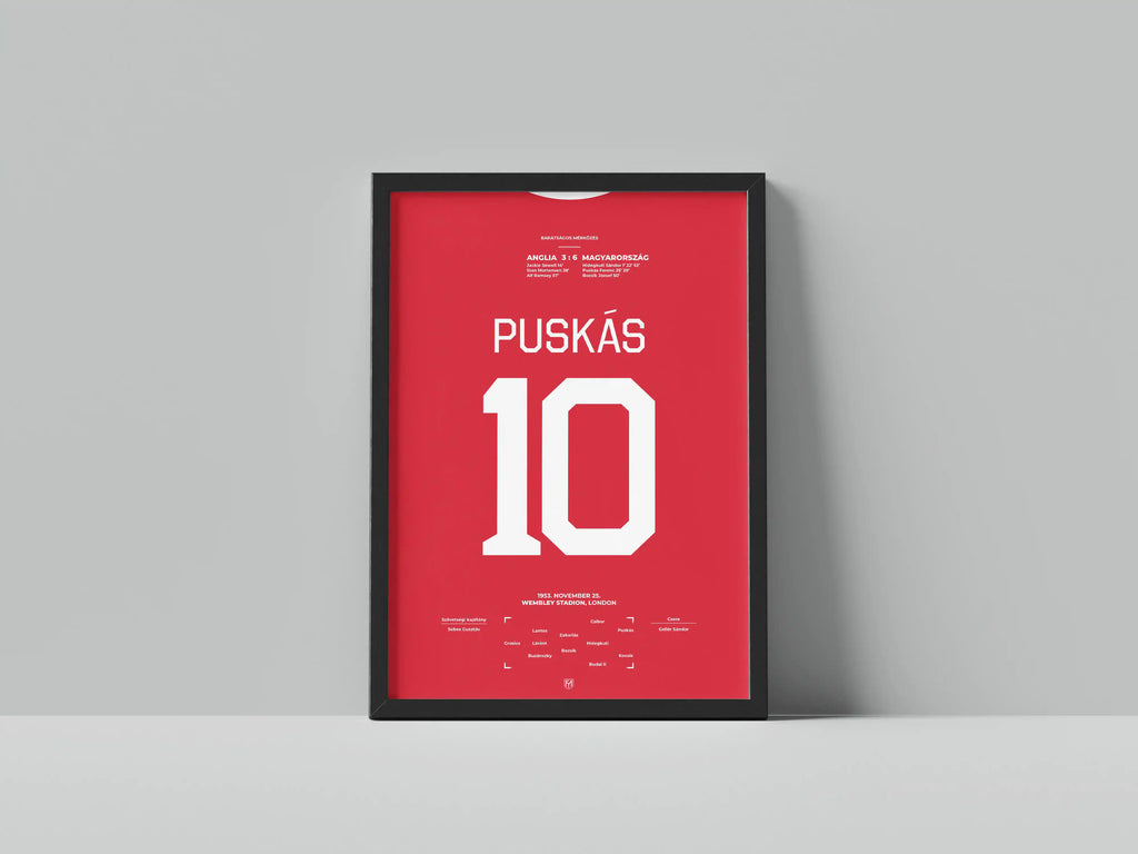 Puskás Ferenc ikonikus góljai Anglia ellen – FociMűhely hűtőmágnes