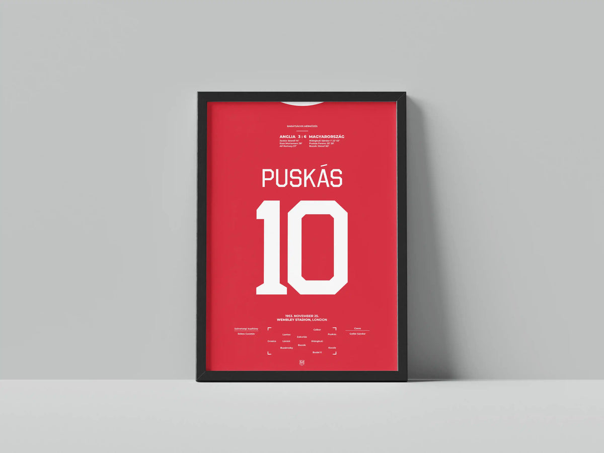 Puskás Ferenc ikonikus góljai Anglia ellen – FociMűhely hűtőmágnes
