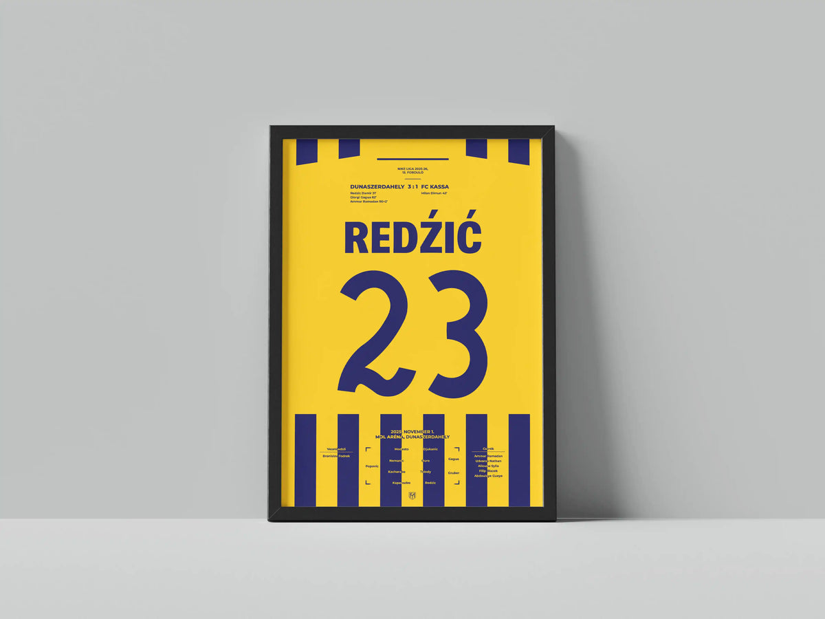 Redzic Damir bombagólja a Kassa ellen – FociMűhely hűtőmágnes