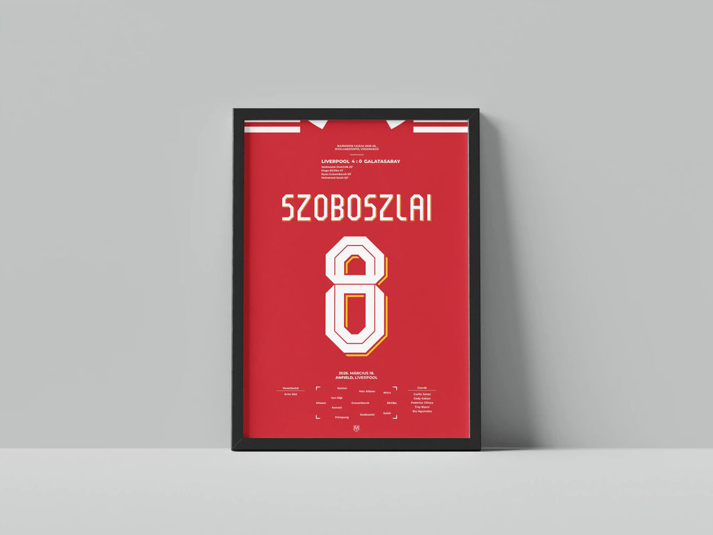 Szoboszlai Dominik Liverpool focis poszter