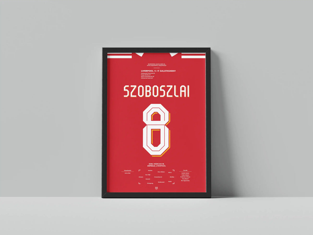 Szoboszlai Dominik Liverpool focis poszter
