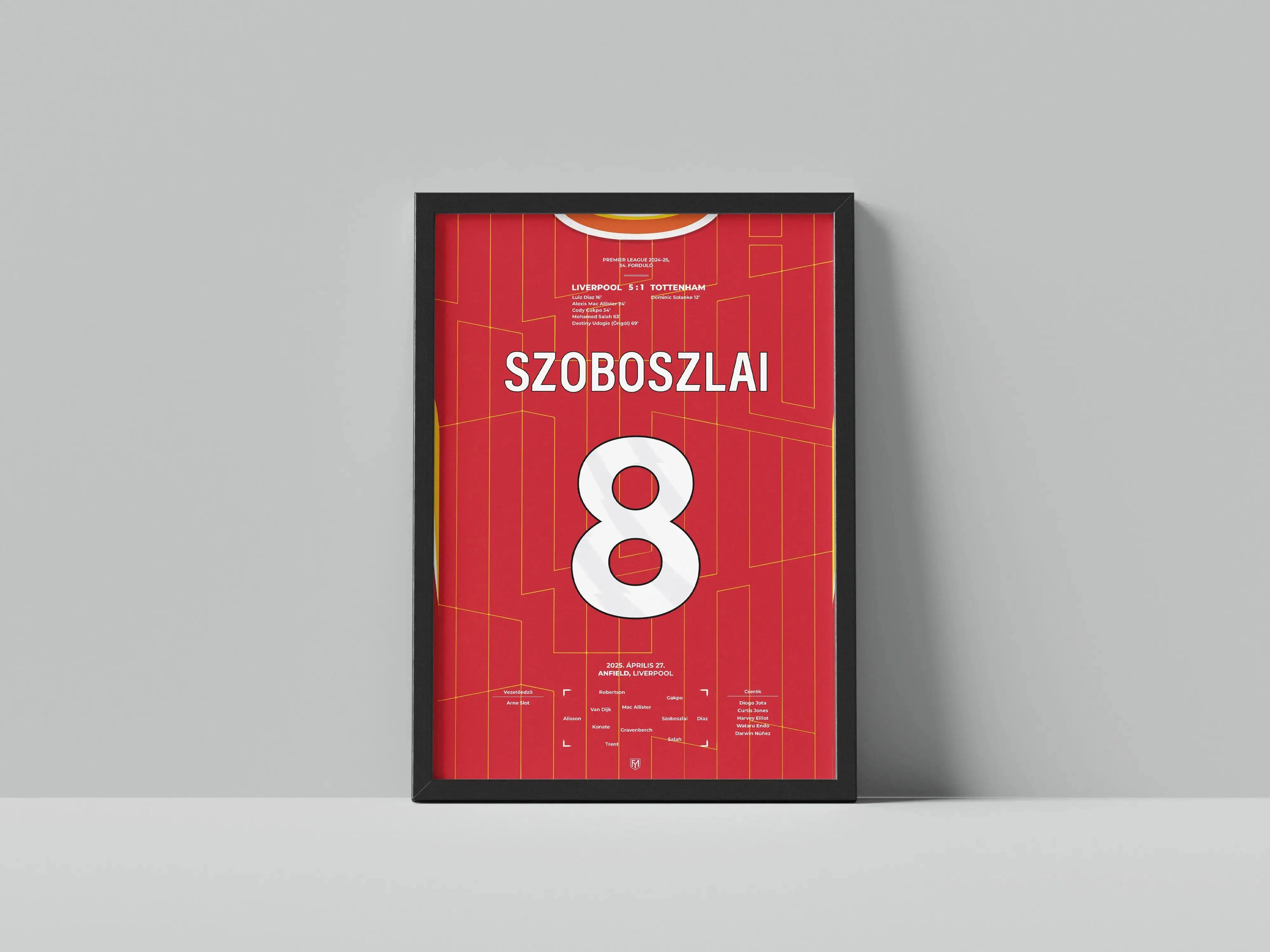 Szoboszlai Dominik Liverpool focis poszter