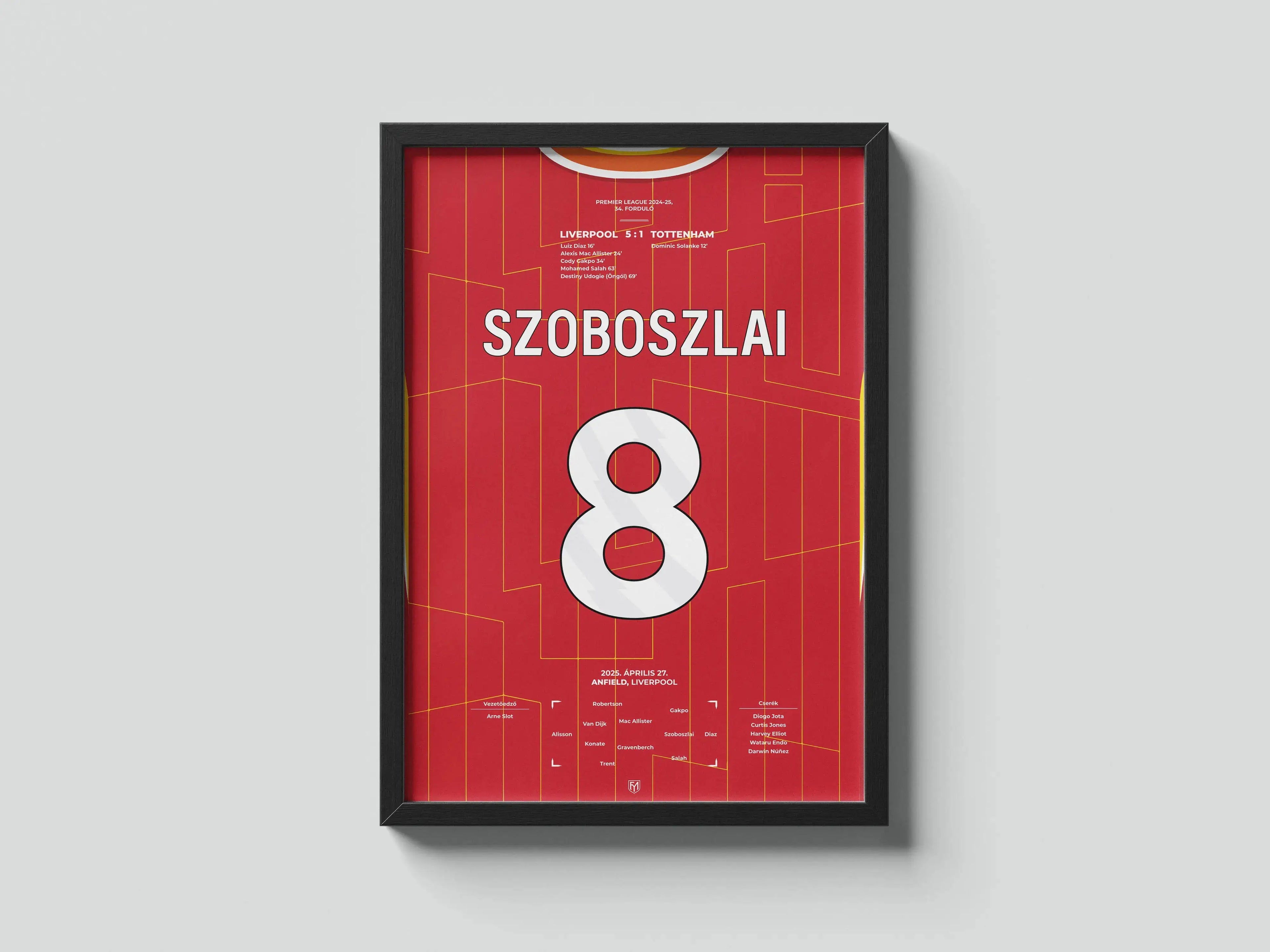 Szoboszlai Dominik Liverpool focis poszter