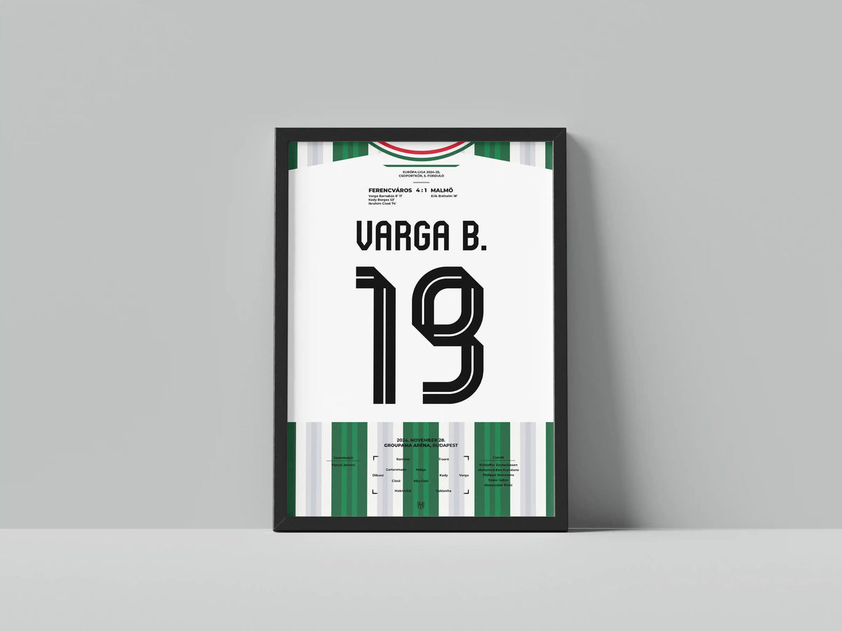 Varga Barnabás gyors duplája a Malmö ellen – FociMűhely hűtőmágnes