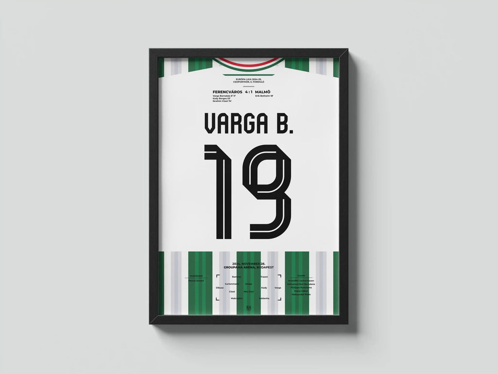 Varga Barnabás Fradi focis poszter