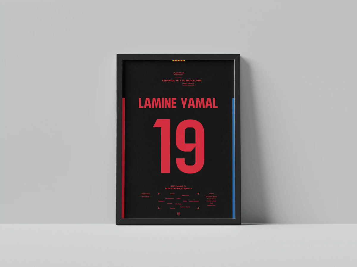 Lamine Yamal győztes gólja az Espanyol ellen – FociMűhely hűtőmágnes