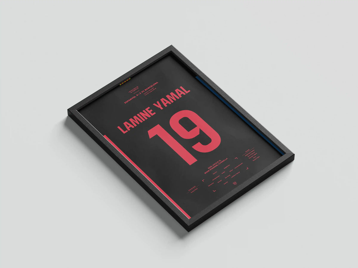 Lamine Yamal Barcelona focis poszter